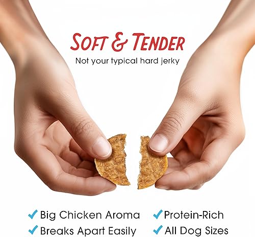 Miniatura 6 de Farmland Traditions Dogs Love Chicken Jerky Dog Treats with Only 3 Ingredients and No Fillers, 1 Pound Bag (Pack of 2)