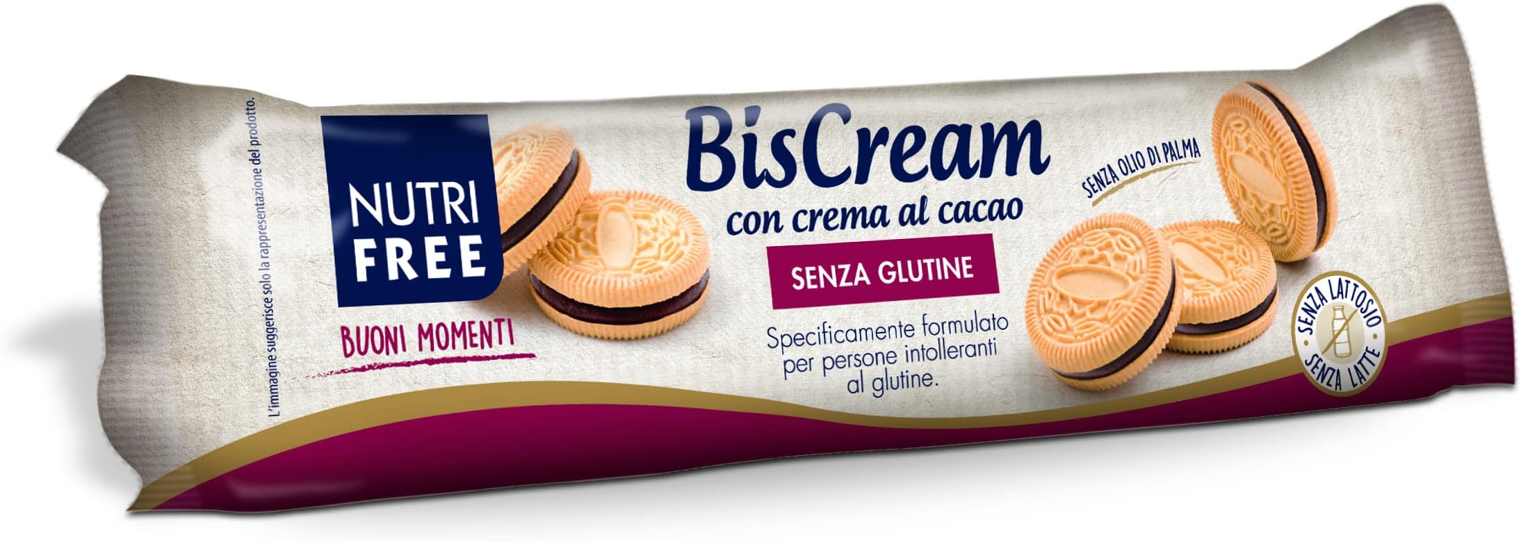 Nutrifree Biscream With Cream On Cocoa Cookies Gluten Free 125g