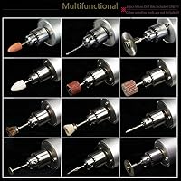 Vista 6 de Yakamoz – Taladro manual portable, de 0.3 mm - 4 mm, de aluminio, mini taladro manual, eléctrico, PCB, con fuente de poder de 5 A y 10 micro brocas