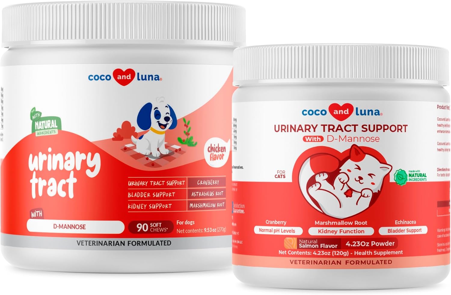 Cranberry Soft for Dogs & Cranberry Powder for Cats - Supports Urinary Tract & Bladder Wellness