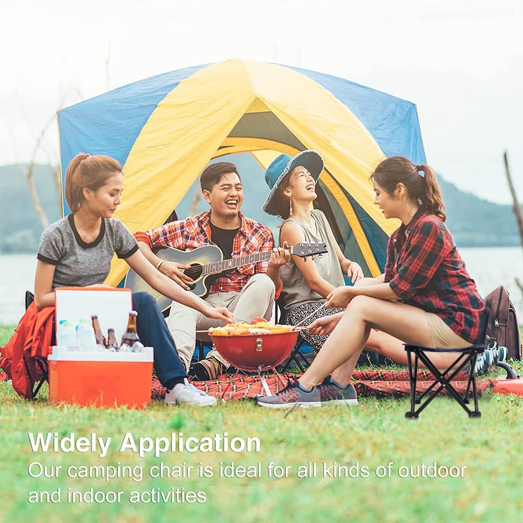 CLUBX Mini Portable Folding Stool,Folding Camping Chair,Mini Camp Chair, Fishing Stool for Adults Fishing Hiking Gardening and Beach with Carry Bag 4