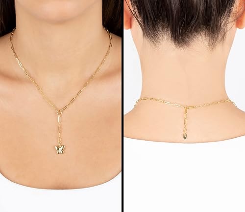 Miniatura 4 de Jewelry Atelier Colección de collares con dije relleno de oro Collar con colgante de oro amarillo de 14 quilates con cadena de clip sólida