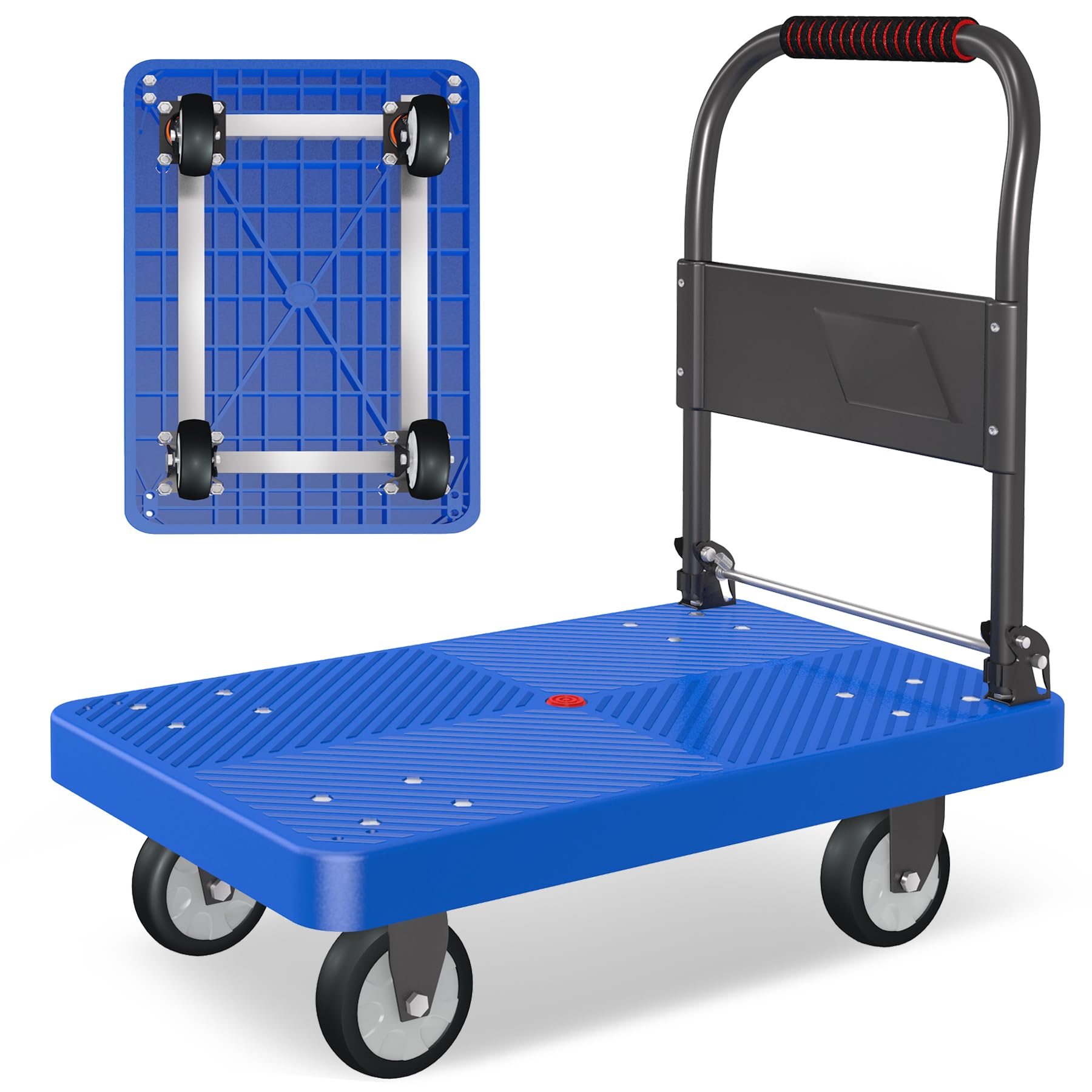 Photo 1 of Warmyou Platform Truck 880lbs Capacity Heavy-Duty Foldable Hand Cart
