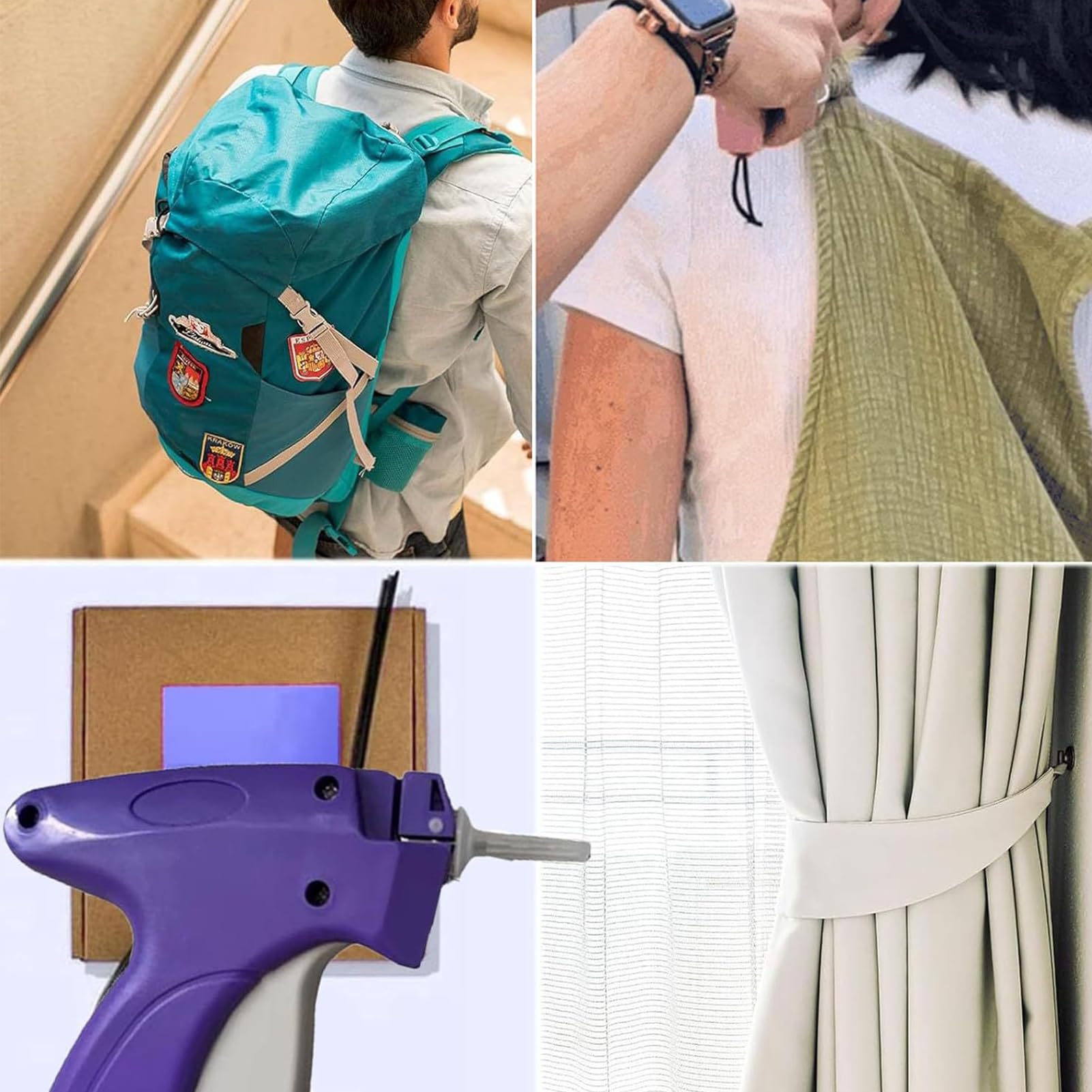 Stitchy Schnelles Fixiergerät für Kleidung, Handnähmaschine Stitchy Quick Clothing Fixer, Stitchy Pistole Quilt Tackerpistole, Mikro Stichpistole, Mikro Tagging-Stichwerkzeug für Kleidung (Schwarz)