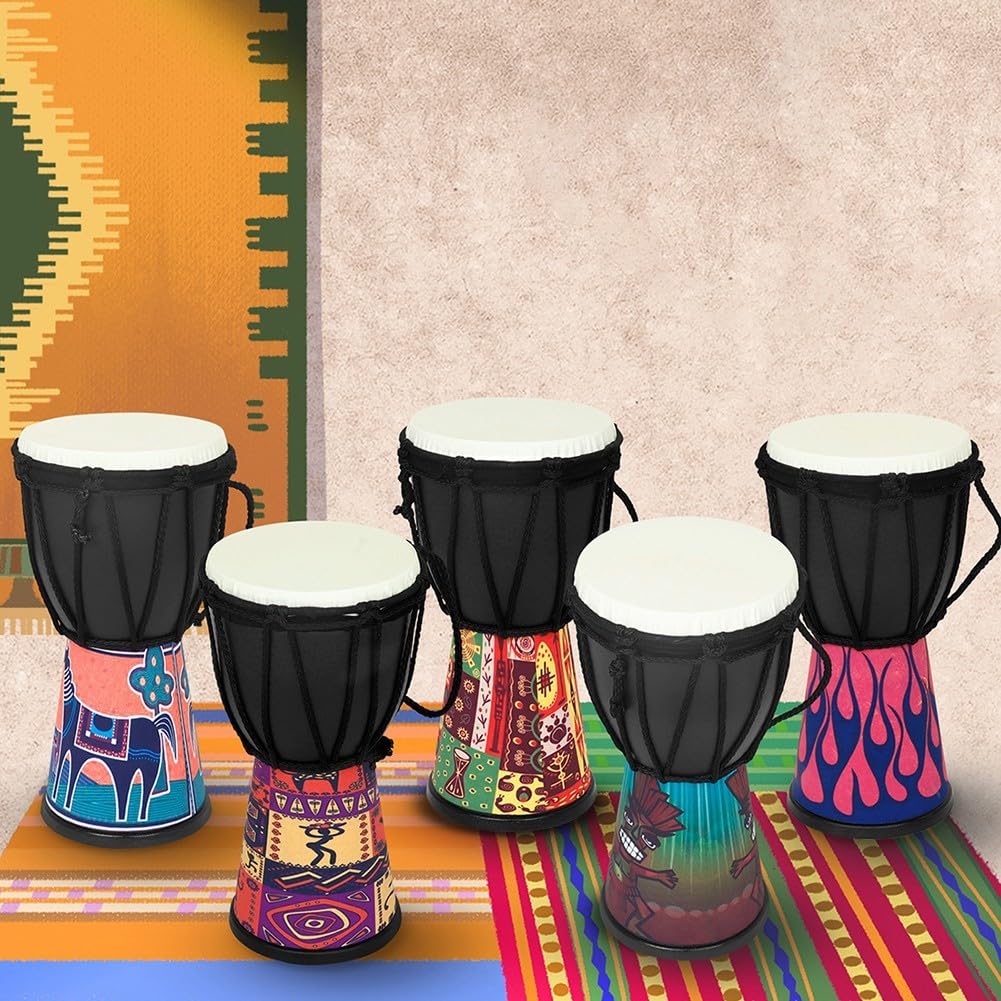 Djembé Africain Sculpté à La Main, Tension Réglable, Adapté