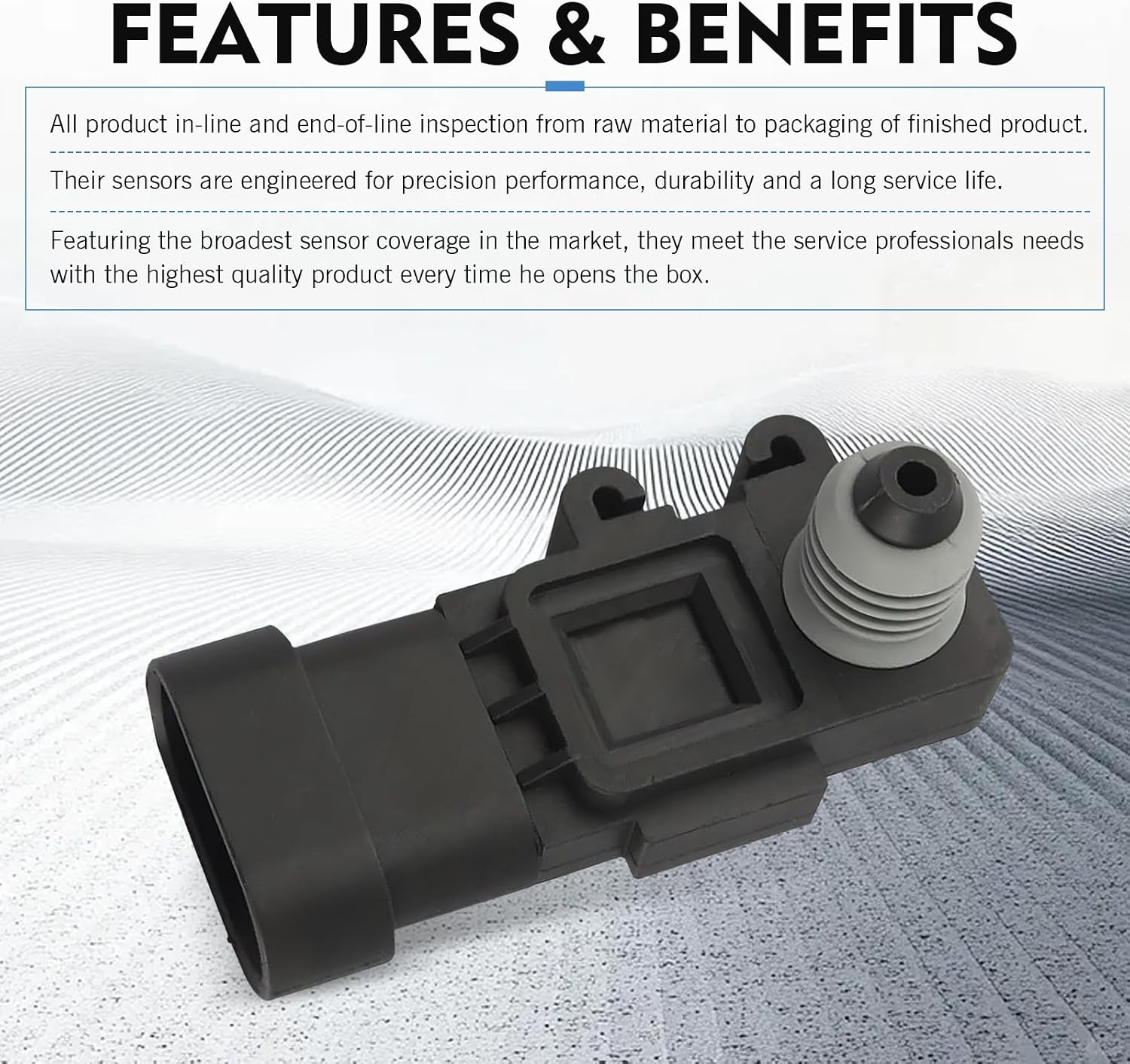 16238399 Fuel Tank Pressure Sensor, 9377680 09377680 16196060 Fuel Pressure Sensor, Compatible with Chevy Buick GMC and More (Black)