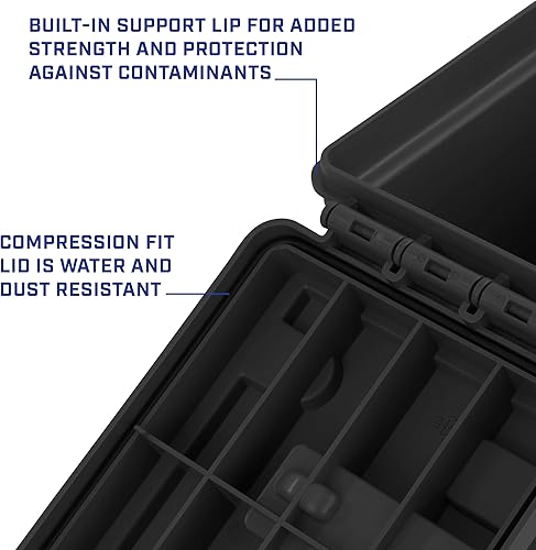 Miniatura 6 de Sheffield 12706 Contenedores de almacenamiento con tapas, paquete de 2 contenedores apilables, fabricados en Estados Unidos, contenedores con tapa