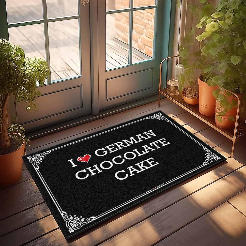 Tapis salle de jeux antidérapant 65x90 I Love German Chocolate Cake