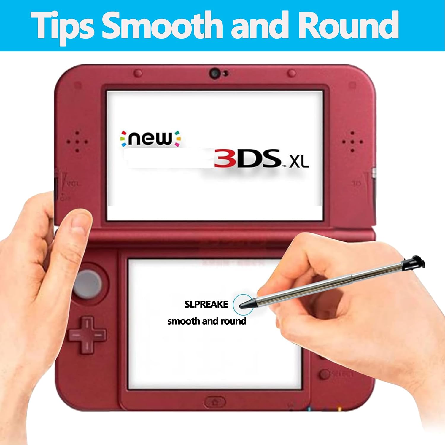 4Pcs Retractable Metal Stylus Pen and Transparent Hard Protective Shell for New 3DS XL,Ultra Clear Transparent Hard Case and Replacement Touch Metal Retractable Stylus Pen Compatible with New 3DS XL 8 71B9IBVU2CL. AC SL1500