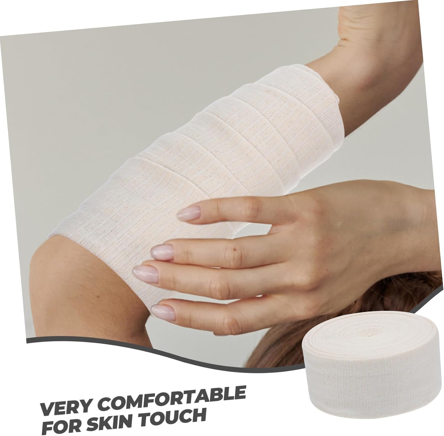 Elastic Cotton Stockinette Tubular Bandage Cotton Reusable Arm Wrap for Comfort and Support for Dressing Securement and Injury Relief