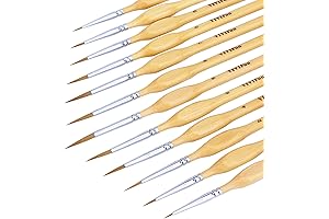 Artist's Precision Tool: 12-Piece Detail Paint Brush Set for Unparalleled Control and Precision