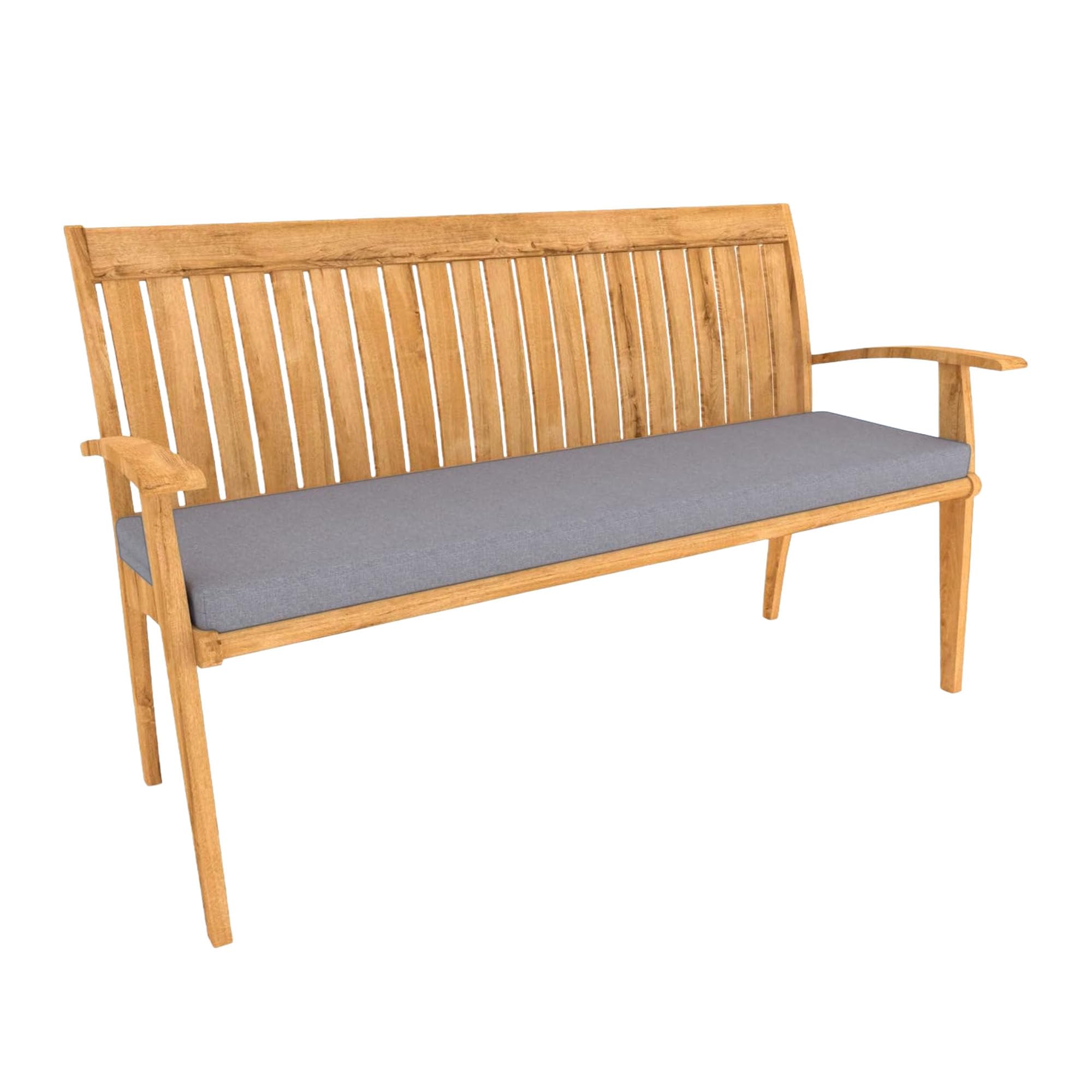 WEIZERO Waterproof Garden Bench Cushion 40 x 114 cm Soft Replacement Indoor Outdoor Furniture Bench Cushion with Non Slip Bottom for Patio Chaise Swing Indoor, Light Grey