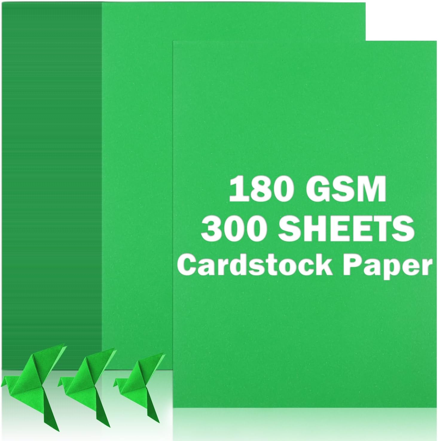 300 Sheets Green Cardstock Paper 8.5 x 11,A4 Construction Paper for Card Making, Kids Art Crafts, Scrapbooking, Heavyweight Colored Craft Paper for DIY, Card Stock for School Projects