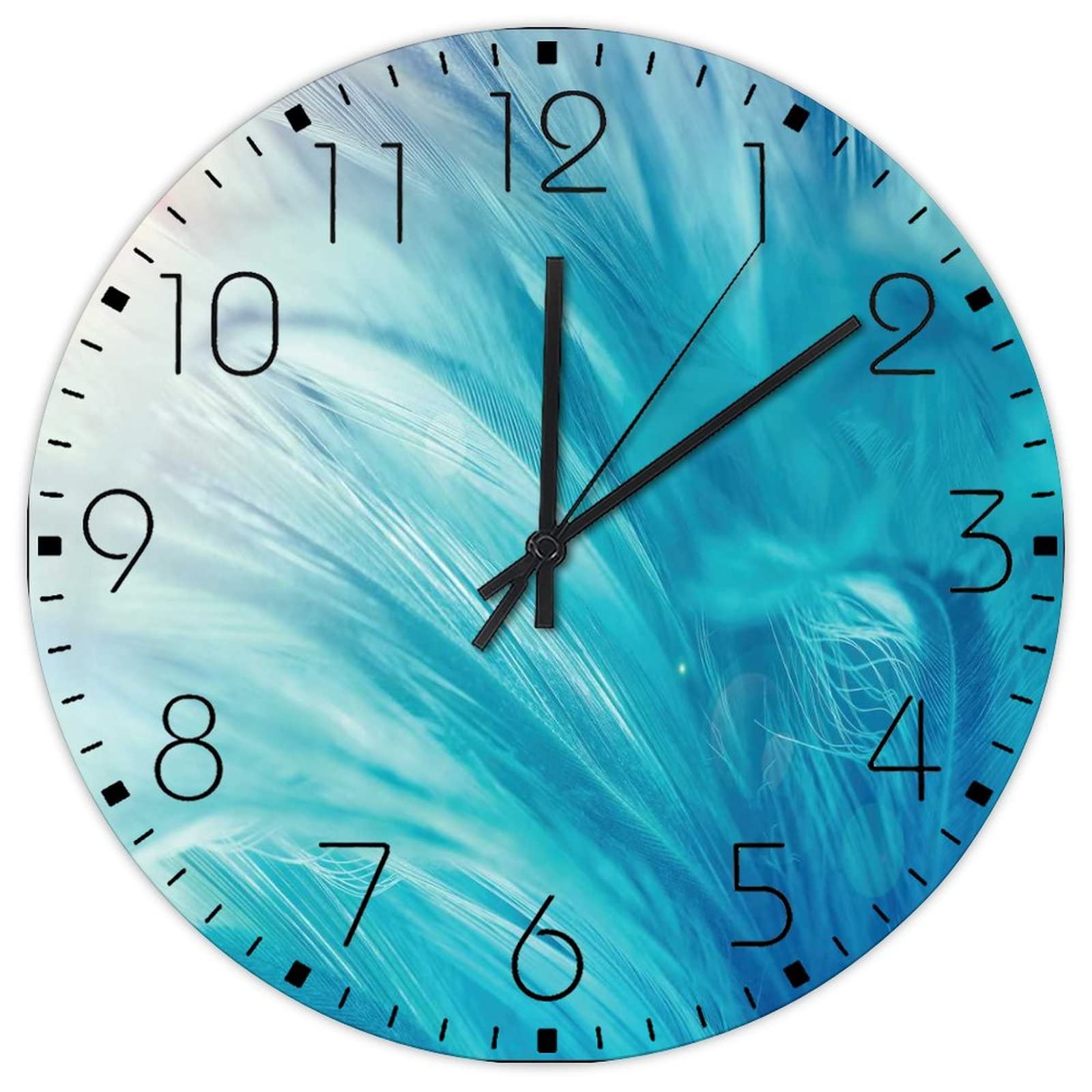 Horloge murale moderne ronde en bois anti tic-tac design