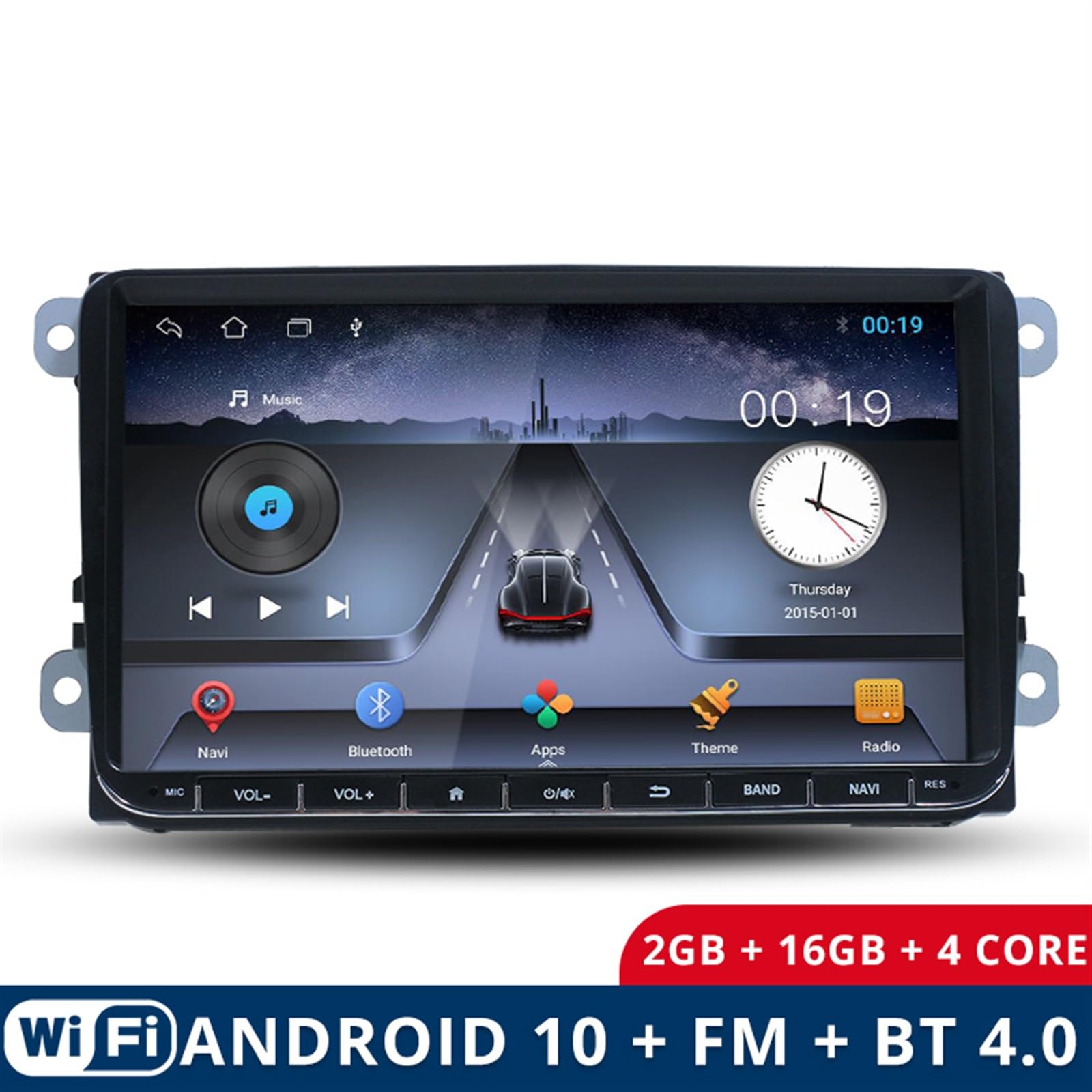 4G 64G dla Android 10 Samochodowy odtwarzacz multimedialny 2 Din
