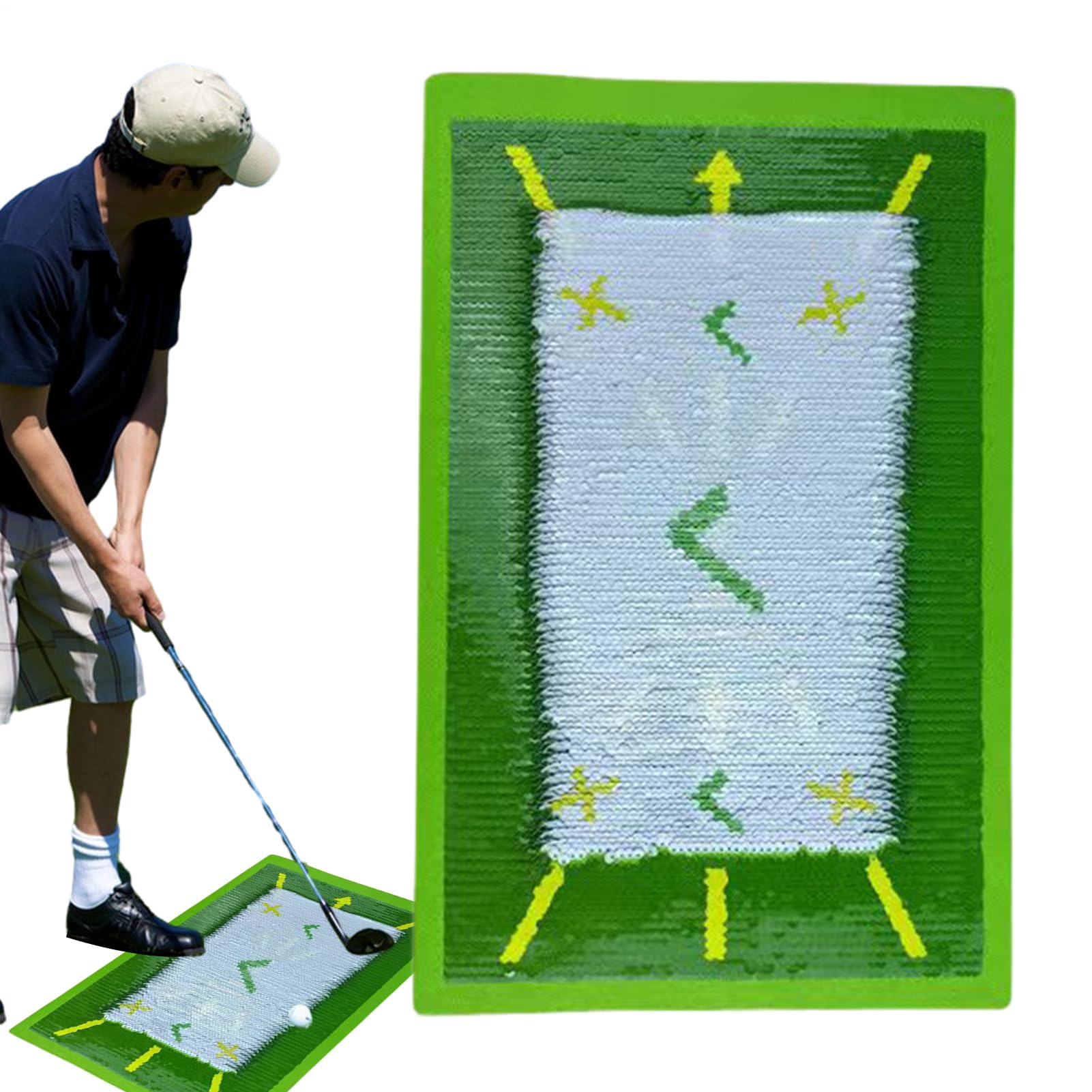 Golf Training Mat,Multifunctional Path Feedback Trainer | Golf Swing Trainer,for Home Personal Fitness Sport Recreation Outdoor Practice Exercise Improvement