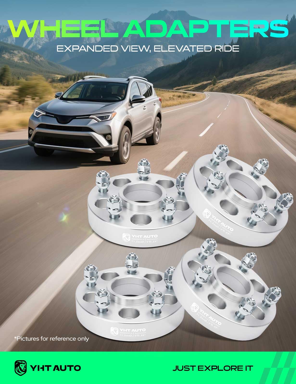 YHTAUTO Adattatori per Cerchi Hub Centric 5x4.5 a 5x5 da 1,25 Pollici Adatti per Cerchi Jeep JK XK WJ WK su YJ TJ XJ KK KJ SJ ZJ, Wrangler, Grand Cherokee, Cherokee, Spaziatori per Pneumatici con