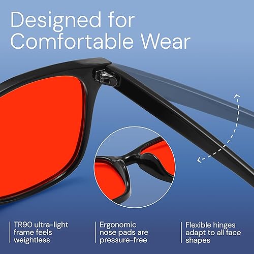 Miniatura 7 de livho Gaming Blue Light Blocking Glasses for Better Sleep, Premium Night Driving, Computer Blockers for Man & Woman B1 Negro Claro +
