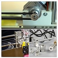Vista 6 de MECCANIXITY 3M35 - Polea de sincronización de dientes, engranaje de transmisión de correa de rueda sincrónica con tornillo M4, orificio de 0.591 in