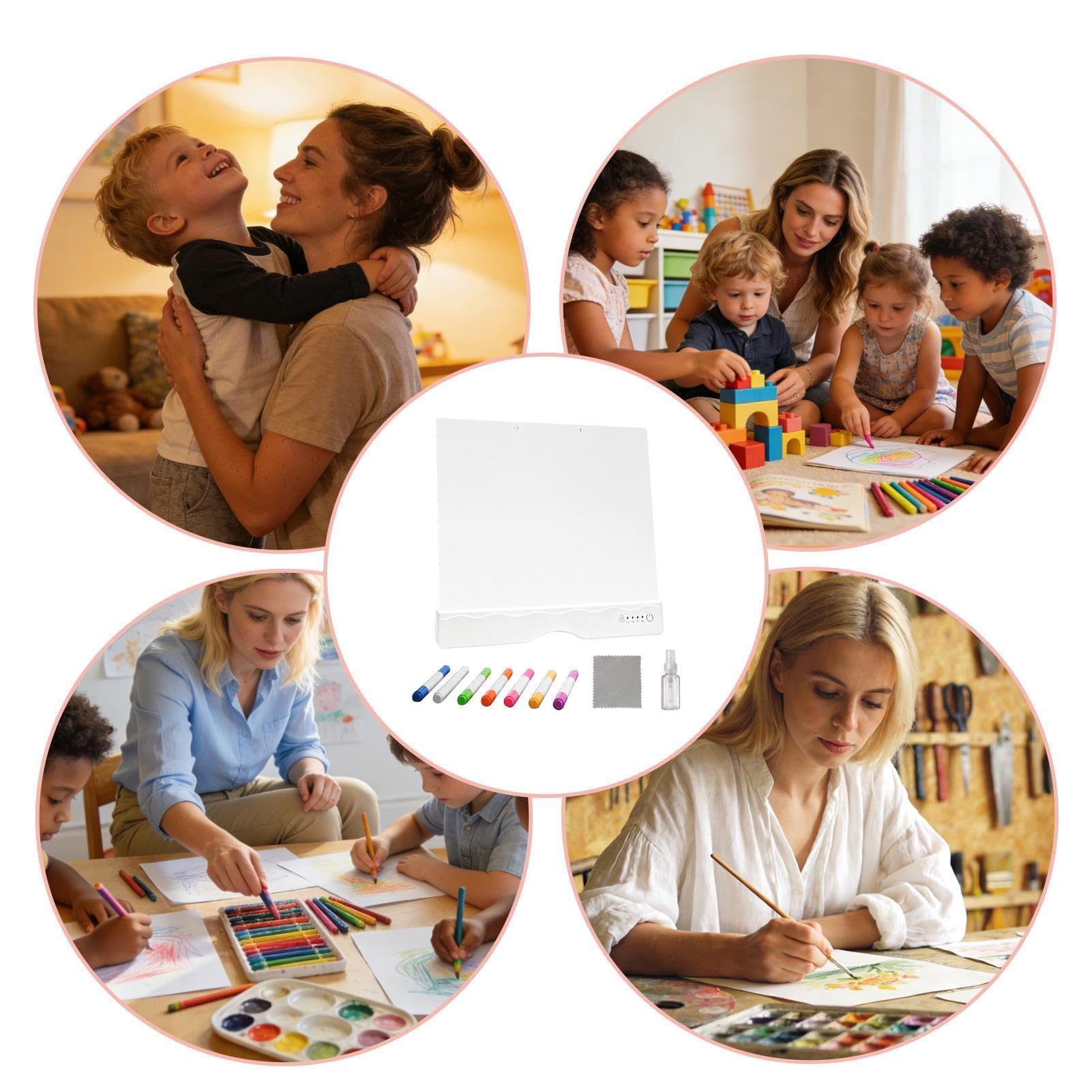 Lavagna LED Luminosa per Disegnare Tavoletta Per Scarabocchi Ricaricabile | Lavagna LED Scrivibile con 13 Effetti Per bambini, ragazze e ragazzi, scuola, classe, casa, viaggio, auto