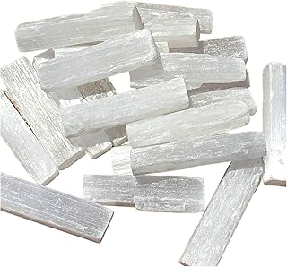 Sawcart 1 Lb Selenite Bulk Rough Raw Rock Natural Crystal Gem Stone for Cabbing, Tumbling, Lapidary, Polishing, Wire Wrapping, Fountain, Wicca, Reiki Healing, Mediation, Chakra Balancing, Yoga