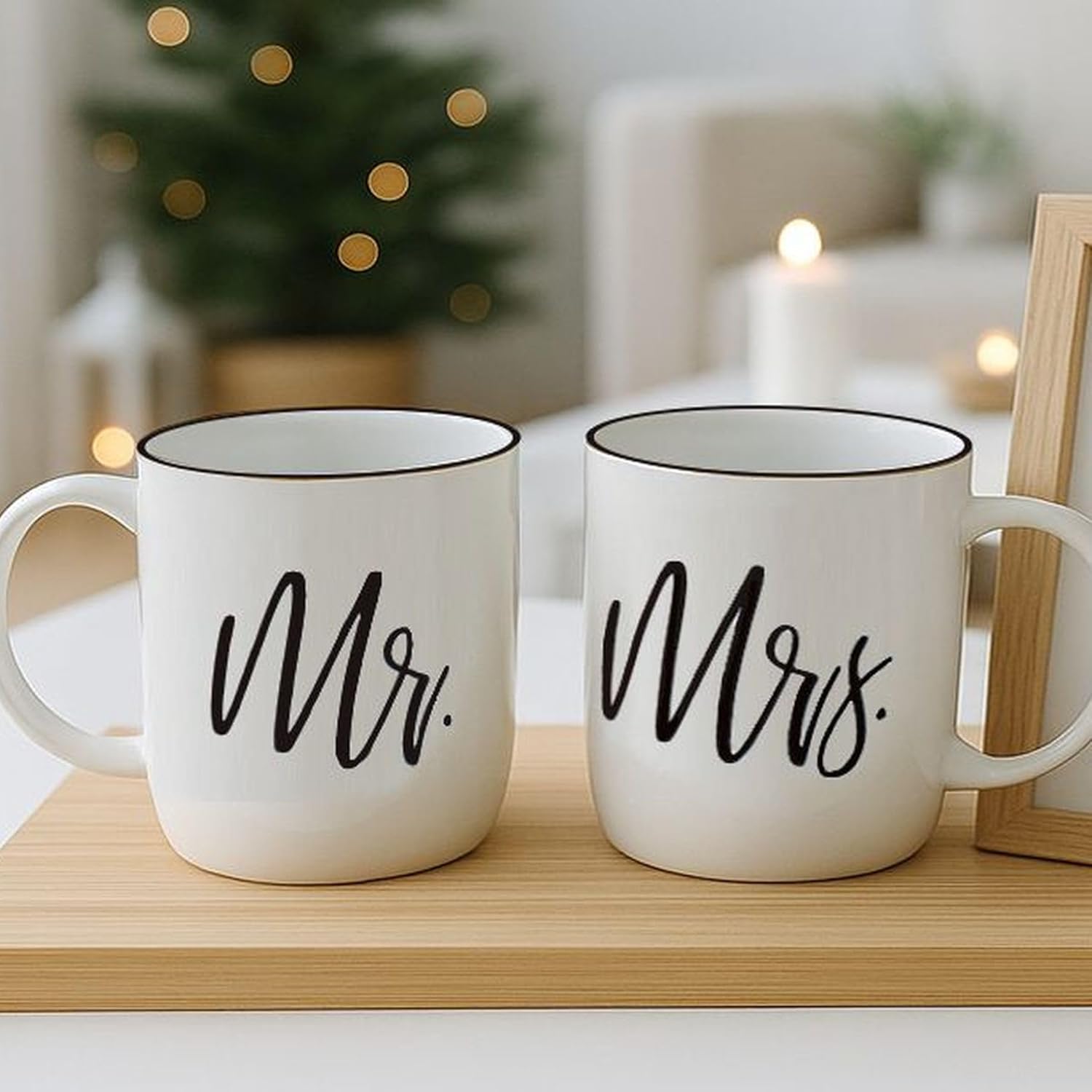 Triple Gifffted Mr and Mrs Coffee Mugs Couples Gifts Ideas for Christmas Wedding Anniversary Engagement Valentines,his Hers Present,husband Wife,him Her,men Women,bride Groom,newlyweds,ceramic 380ml - Image 7