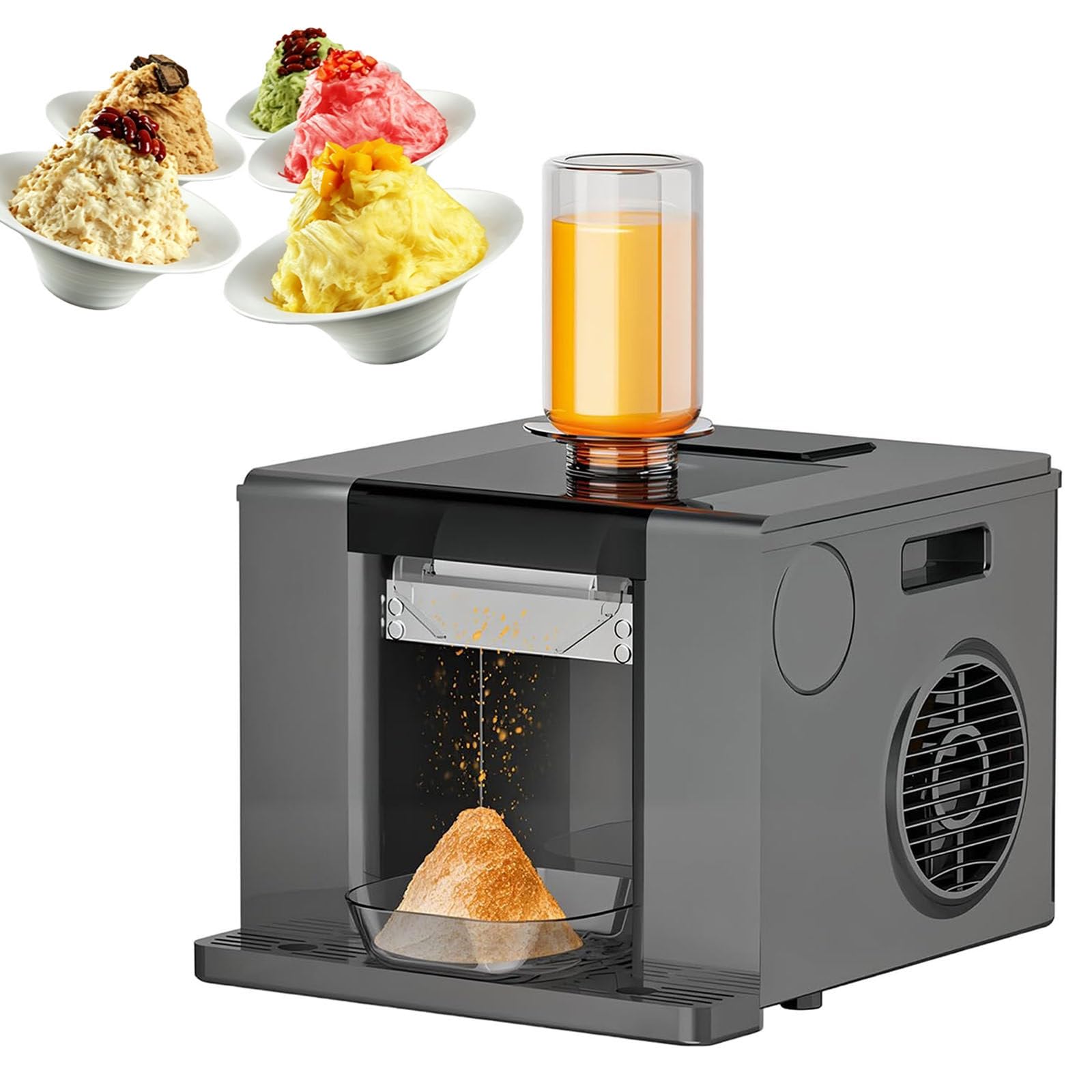 Machine à glace pilée professionnelle, machine à glace pilée 350 W Black