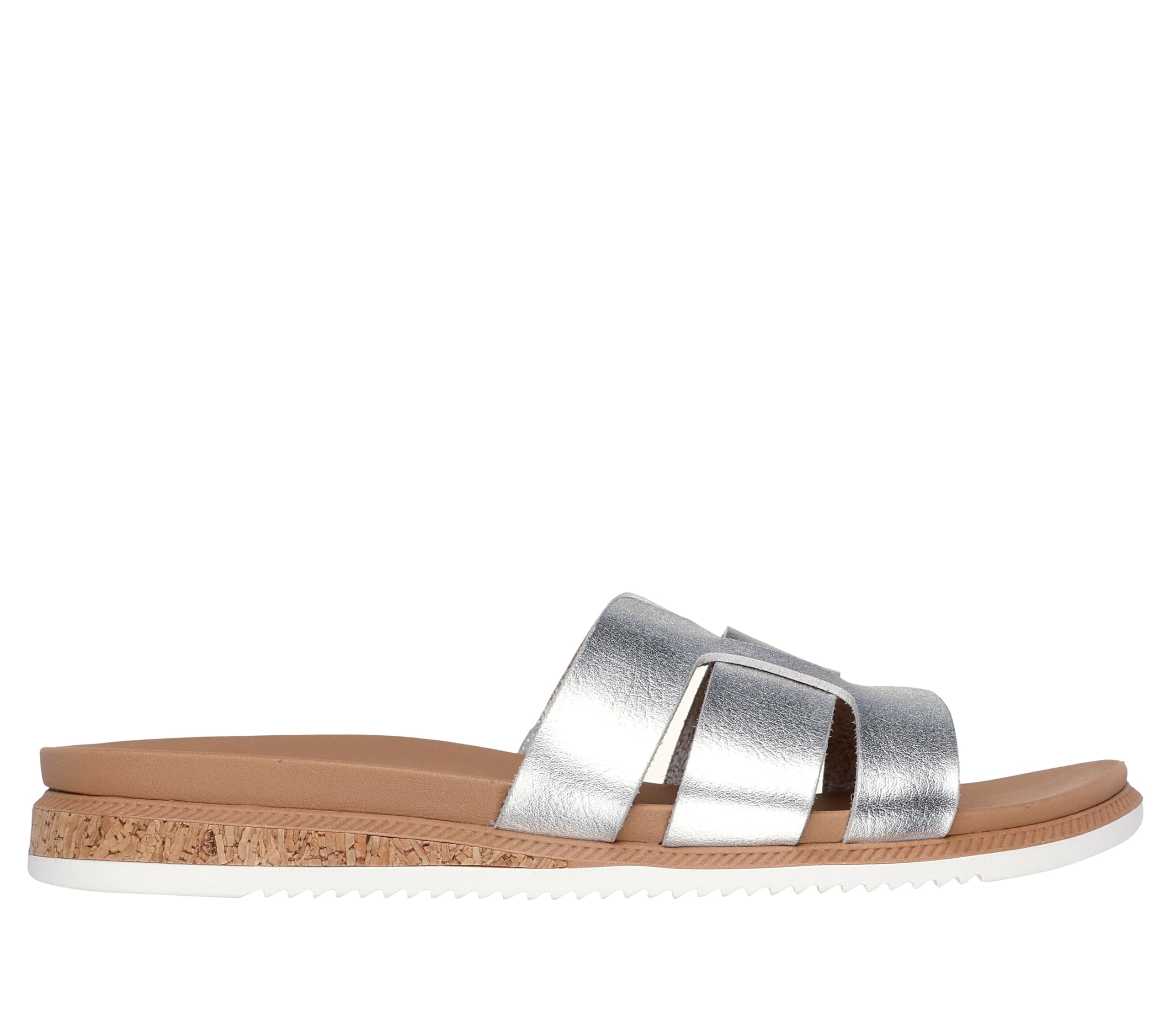 Skechers Women's Desert Kiss Low-Peak Look Sandal, Silver, 7