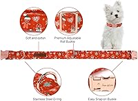 Vista 89 de Unique Style Paws - Collar rosa con hebilla de metal, duradero y lindo para perros pequeños a grandes