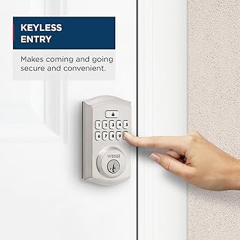 Weiser SmartCode Satin Nickel Keyless Entry Door Lock