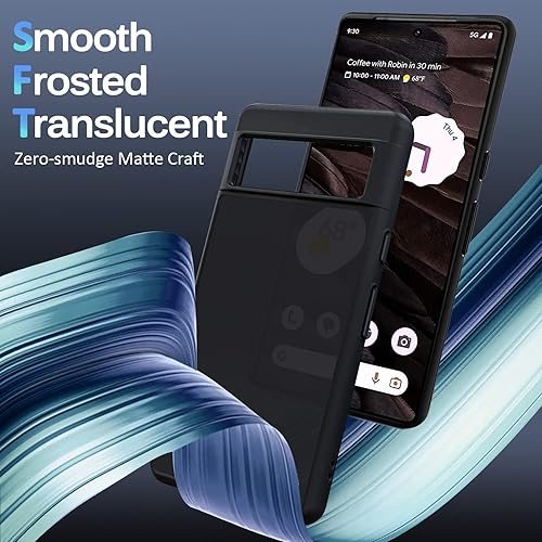 Miniatura 2 de Miimall Funda delgada para Google Pixel 7A de cuerpo completo, superficie mate protección de grado militar a prueba de caídas protección de pantalla
