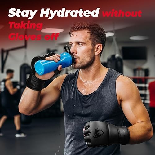 Miniatura 7 de Liberlupus MMA Gloves for Men  Women Martial Arts Bag Gloves Kickboxing Gloves with Open Palms Boxing Gloves for Punching Bag Sparring Muay Thai MMA