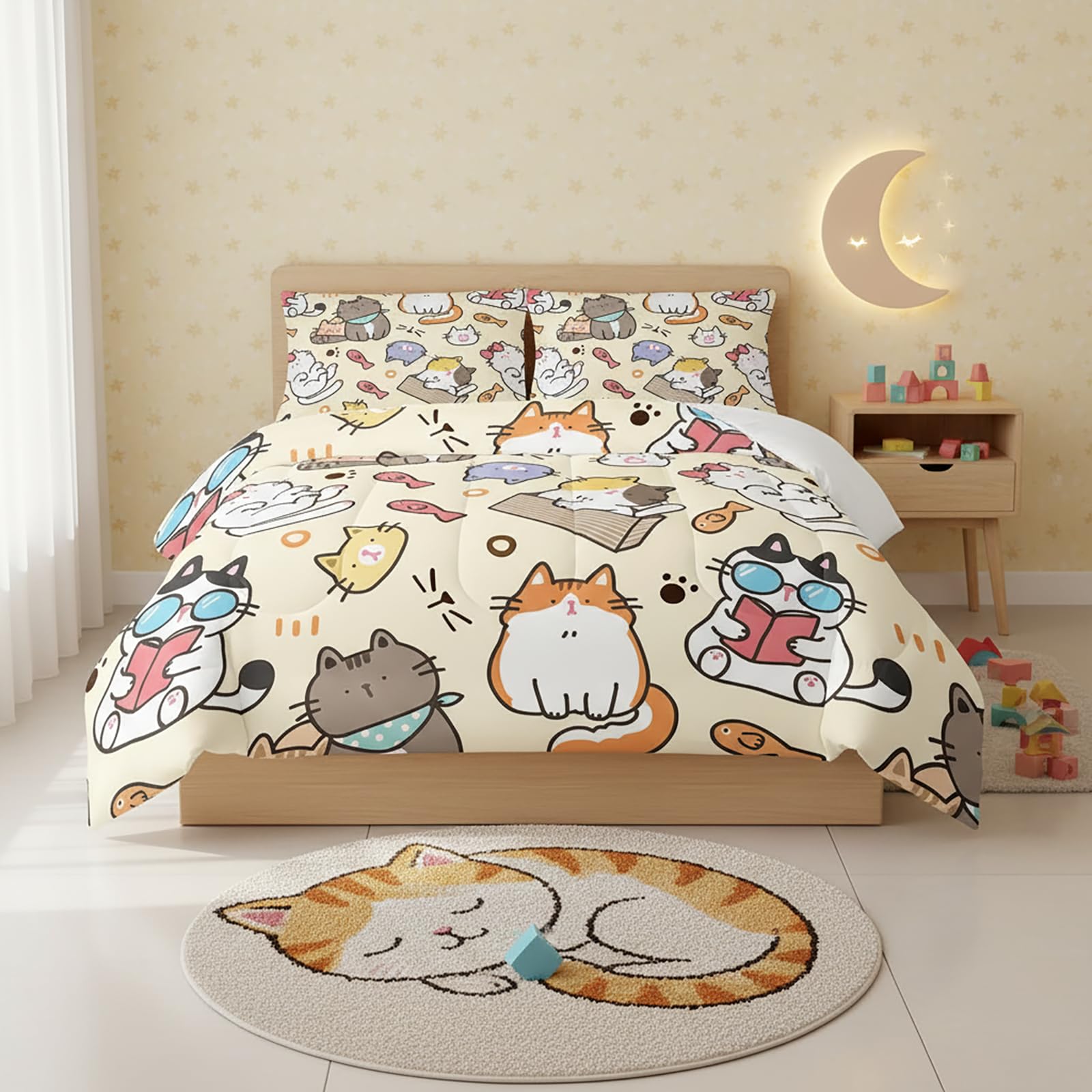 Parure de lit douce QOOMO en microfibre premium alternative au duvet pour grand lit