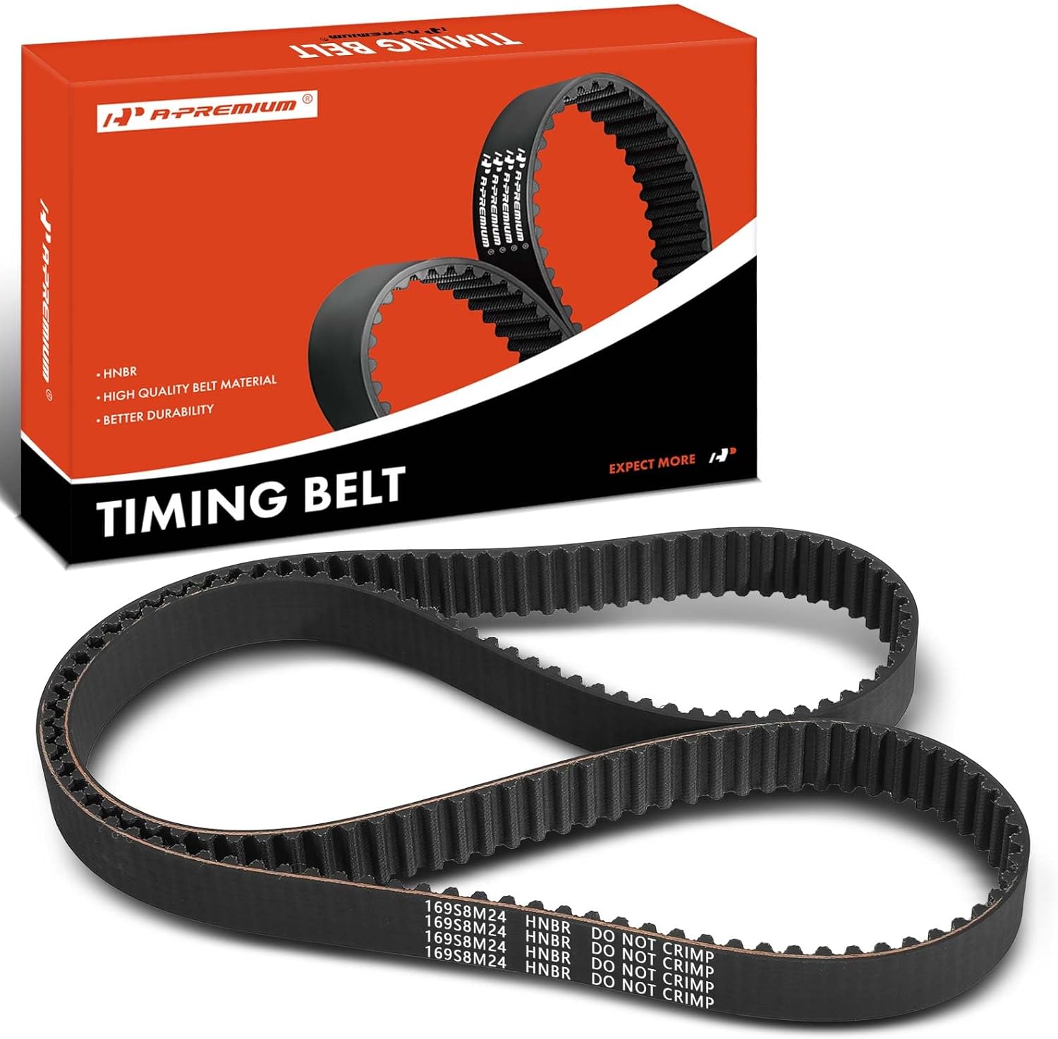 A-Premium Engine Timing Belt Compatible with Suzuki Forenza 2004-2008, Reno 2005-2008 & Chrysler Optra 2004-2007 & Daewoo Nubira 1999-2002, DOHC 2.0L - Replace# 1276185Z01