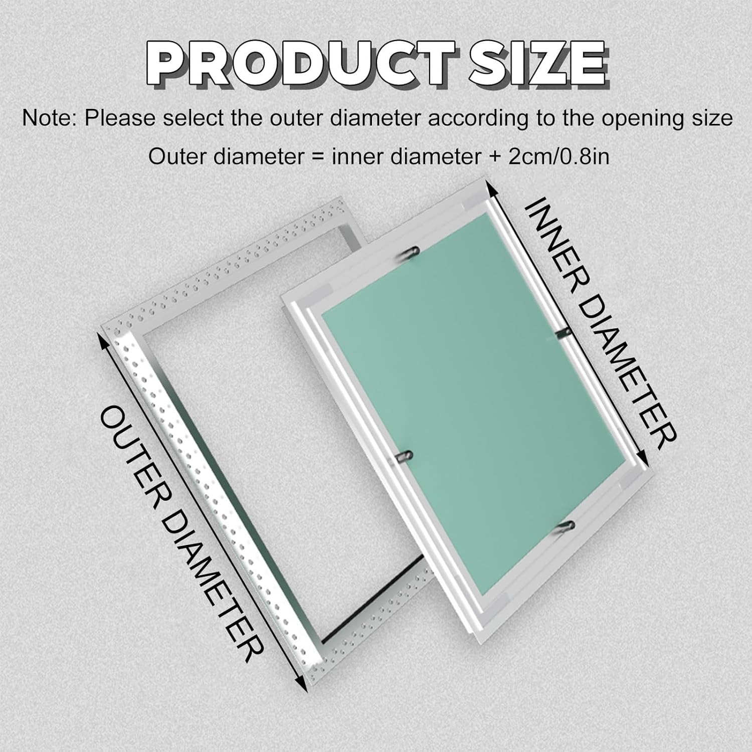 Ceilings Walls Access Panels Concealed Paintable,Rectangular Wall Ceiling Access Door for Decoration of Hidden Lines and Pipes,Rectangular Electrical Inspection Hatch
