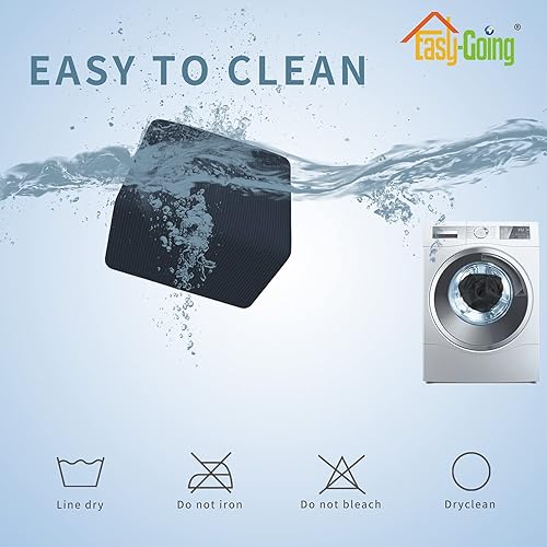 Vista 507 de Easy-Going - Funda elástica para taburete otomano, funda protectora para muebles, funda rectangular con parte inferior elástica Beige