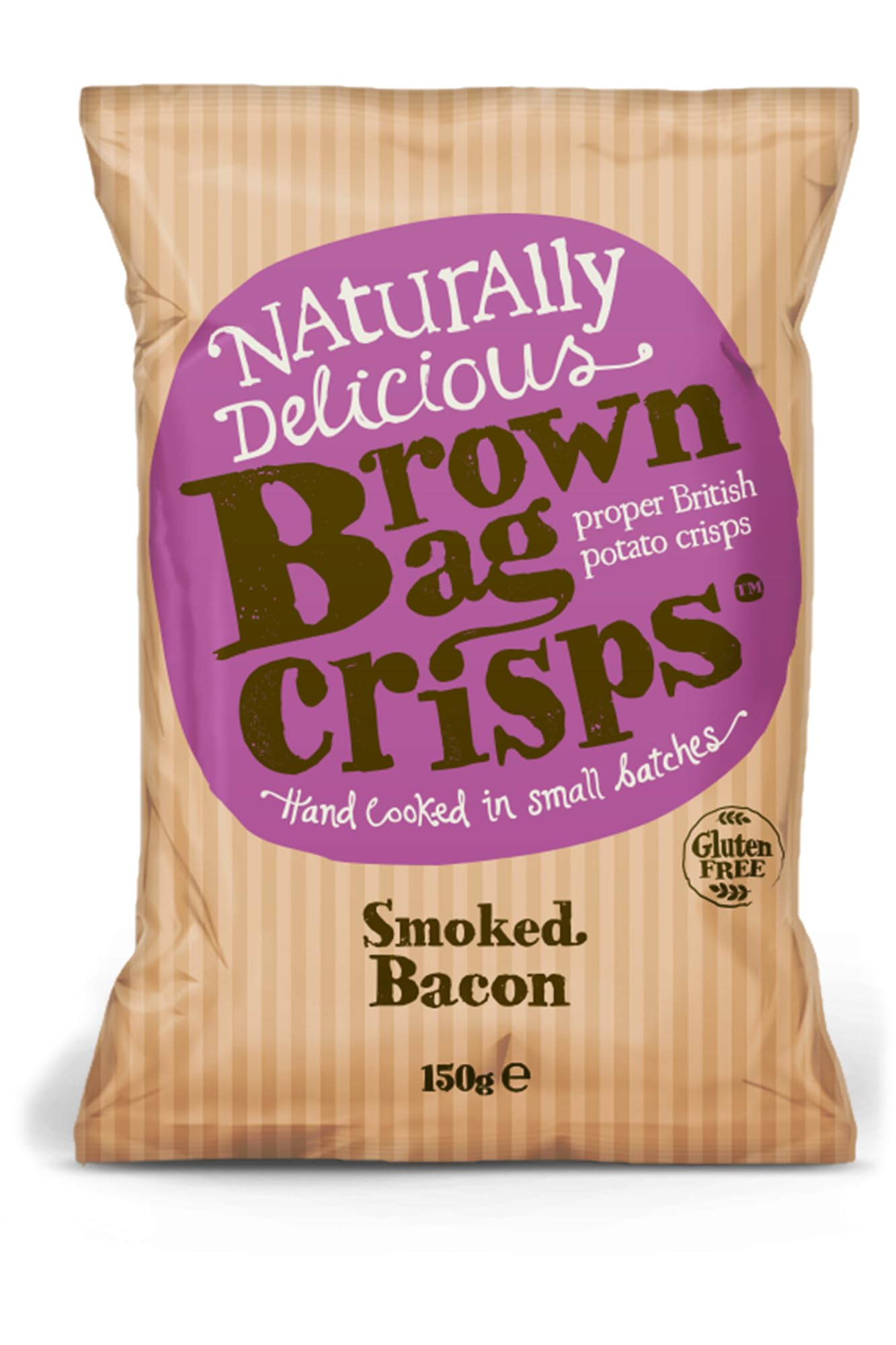Brown Bag Crisps - Smoked Bacon 150 g (Pack of 10)