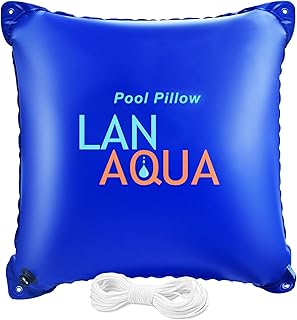 LanAqua 4'x4' Pool Pillows for Above Ground Pools, Winter Pool Pillow,0.4 mm Thick Pool Cover Air Pillow for Above Ground Pool,Durable & Cold Resistant Winterize Pool Closing Kit(Updated)