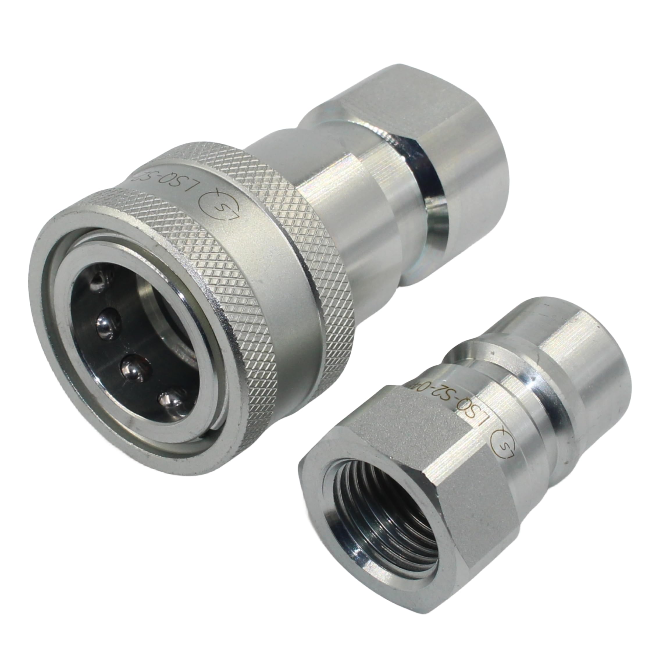 Amazon.com: LSQ-S2-04 1/2'' NPT Hydraulic Quick Connect Couplings
