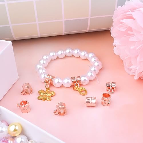 Vista 13 de Pulseras de cuentas de fianza marrón antiguo de 100 cs, conectores colgantes, cuentas espaciadoras tibetanas para hacer joyas, manualidades