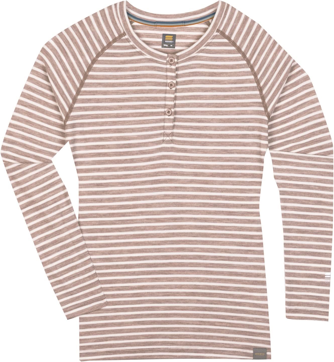 MERIWOOL Women's Base Layer Long Sleeve Henley - Lightweight Merino Wool Thermal Shirt - Image 4