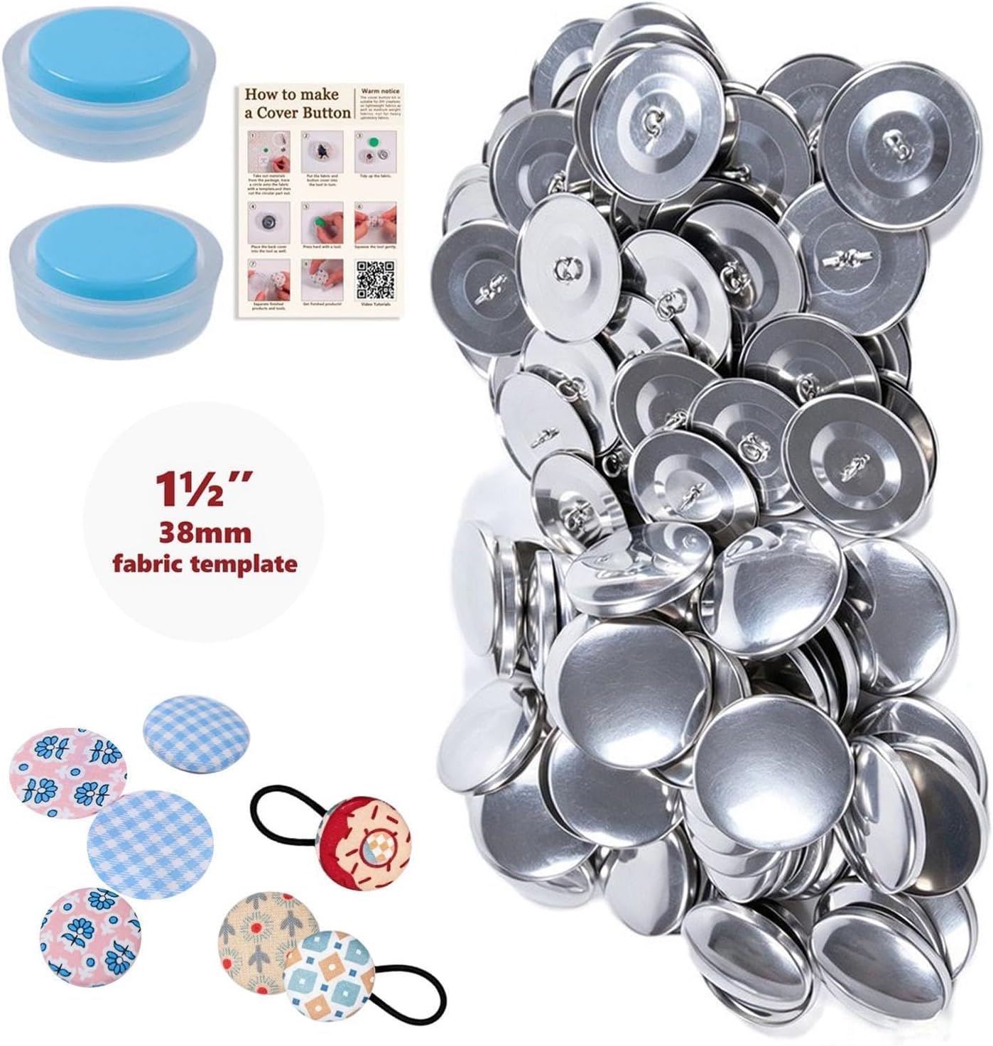 Fabric Button Kit – Aluminum Round Cover Set | DIY Sewing Tool