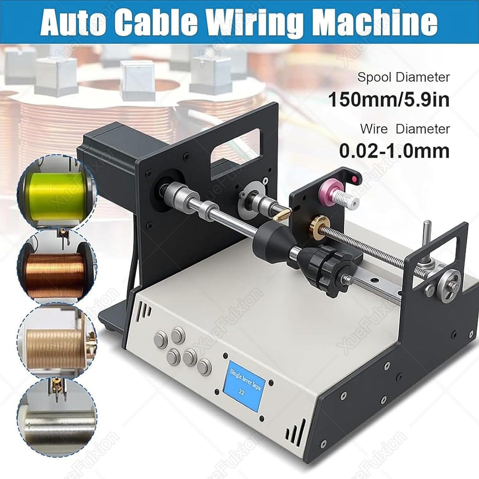 Bobinatrice per bobine, avvolgicavo automatico per impieghi gravosi per una produzione efficiente di solenoidi, trasformatori e bobine per motori elettrici - Industrial-Grade