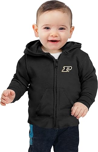 Miniatura 43 de Little King NCAA - Sudadera con capucha de algodón con cremallera completa para niños y niñas con logotipo del equipo bordado (6M 12M 18M)
