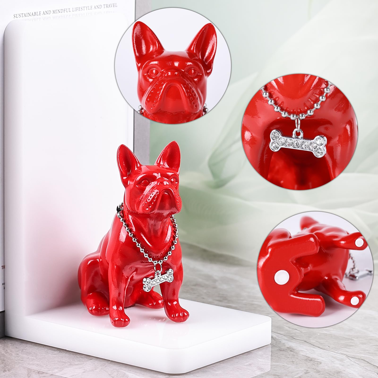 Amazon.co.jp: 樹脂製ブルドッグブックエンド クリエイティブな犬の本