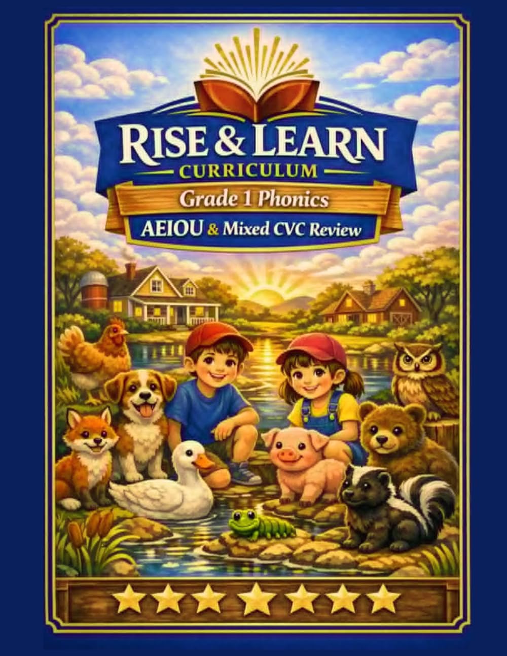 Rise and Learn Curriculum: Unit 6 Mixed Short Vowel Review Workbook: CVC Word Practice, Short Vowel Reading, and Mixed Vowel Phonics Activities for ... Grade (Rise & Learn Curriculum Early Grades)