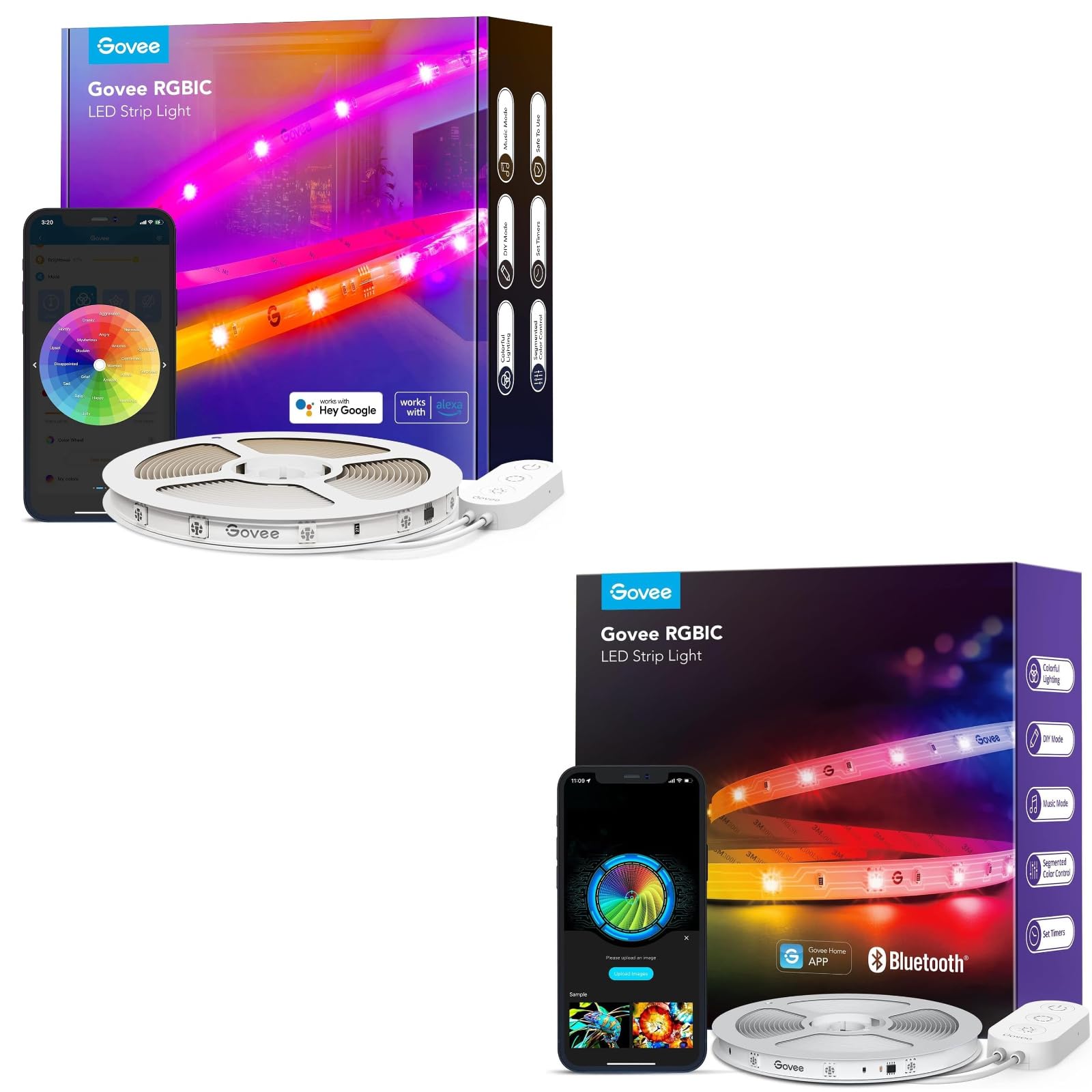 Govee RGBIC LED Strip Lights 16.4ft Bundle RGBIC LED Strip Lights 16.4ft