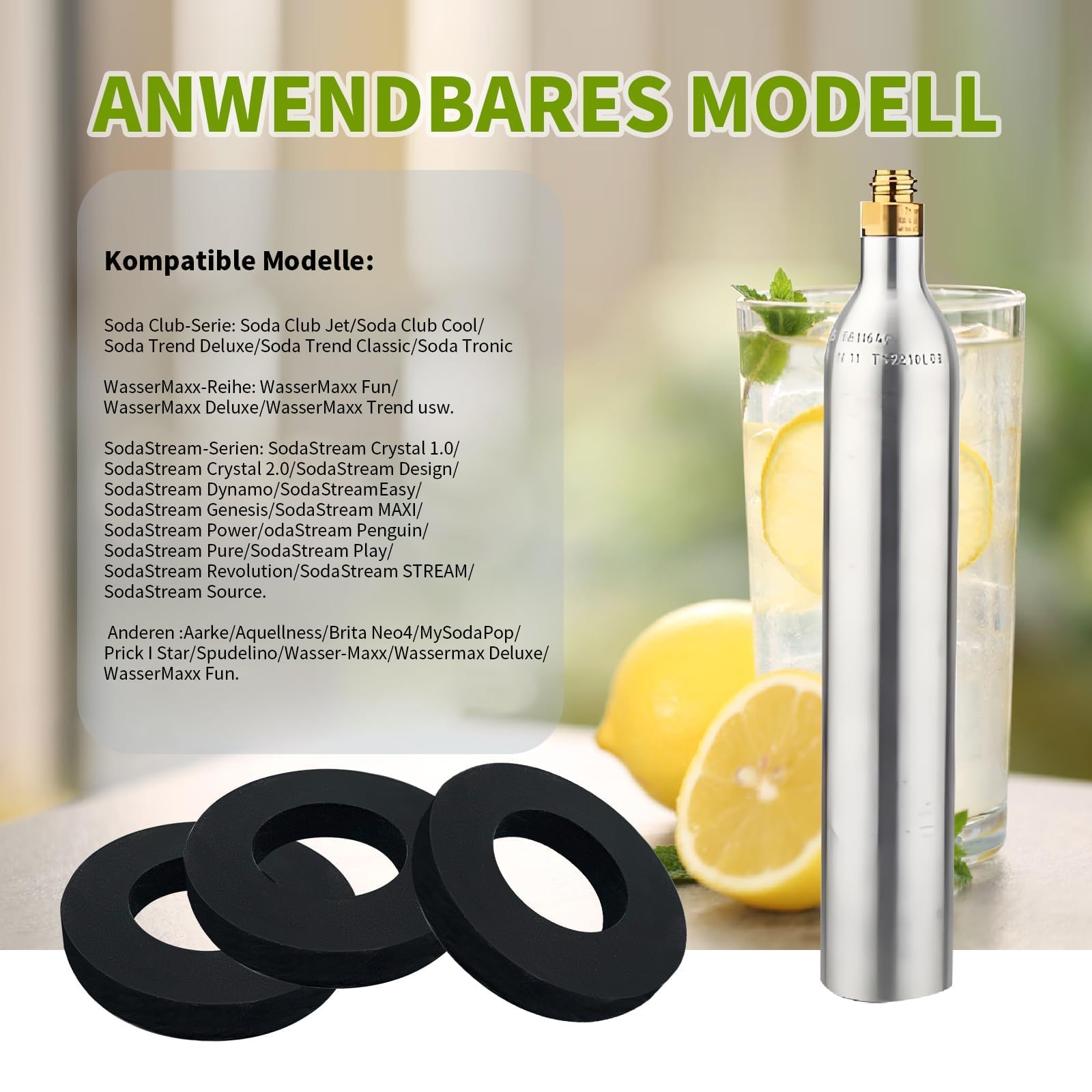 Lot De 6 Joints De Rechange Pour Bouteille Sodastream, Joint Torique En