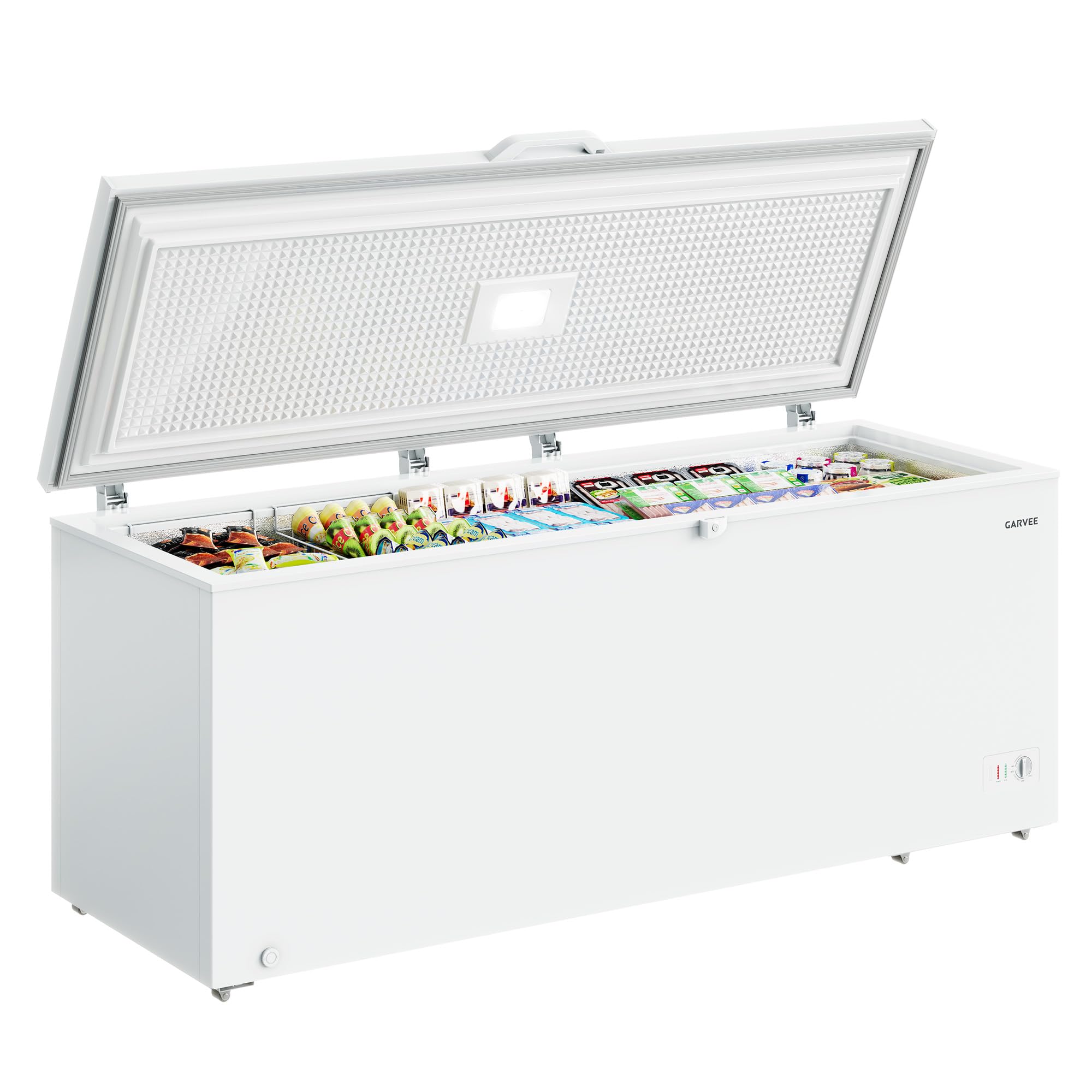 21 Cu. Ft. Convertible Refrigerator/Chest Freezer, Commercial Chest Freezer with 2 Baskets Top Opening, Easy Defrost Drain, for Home, Apartment, Basement, Garage, White | Fridge.com