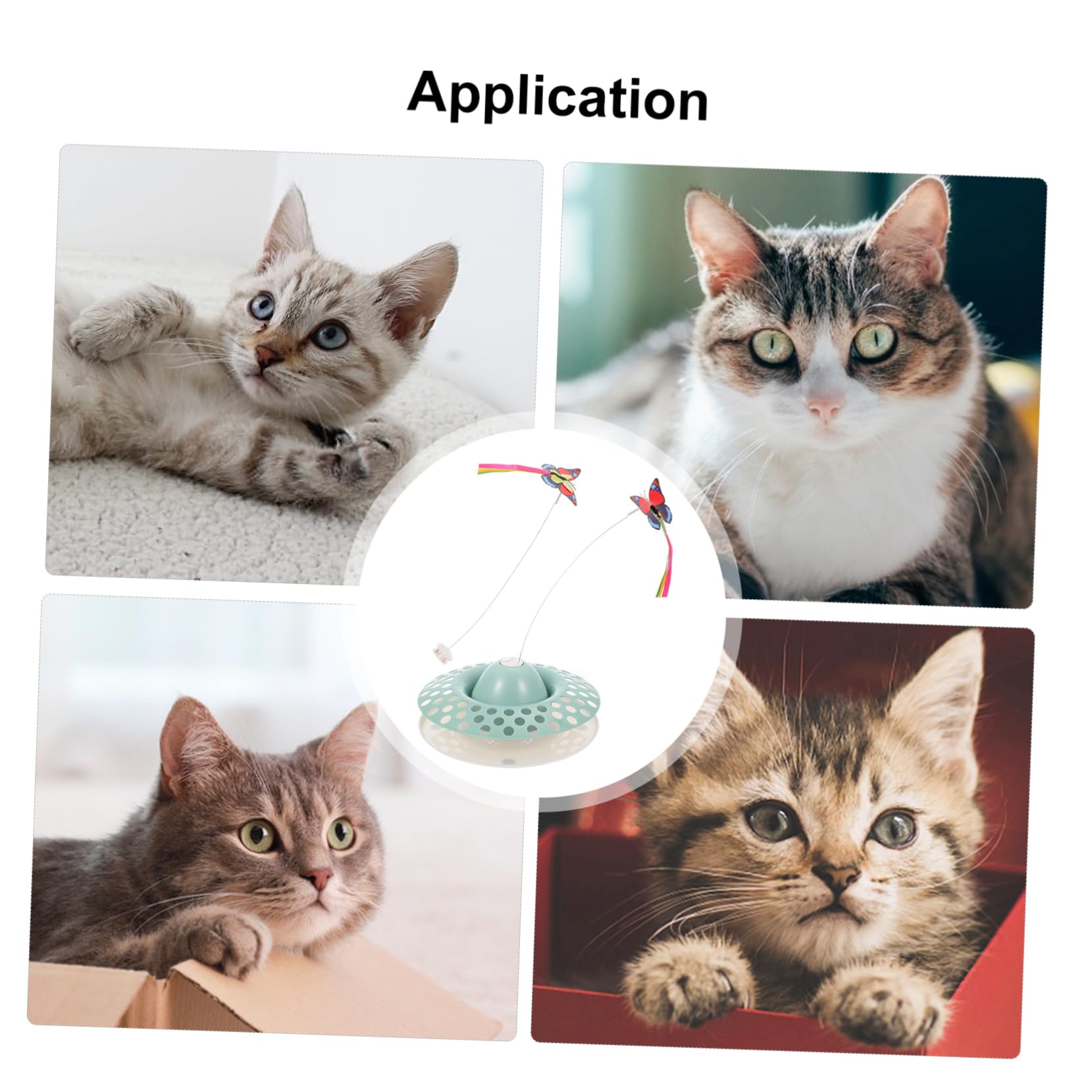 Jouet Interactif pour Chats Tournant Stimulant en Abs et PP pour Animaux de Compagnie